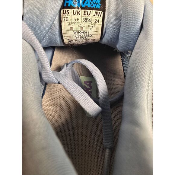 Hoka Bondi 8 Airy Blue Sunlit Ocean Women's Running Shoes Size 7 MSRP $185 - Picture 7 of 8